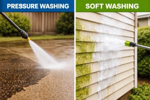 Pressure Washing vs Soft Washing, Greenville SC